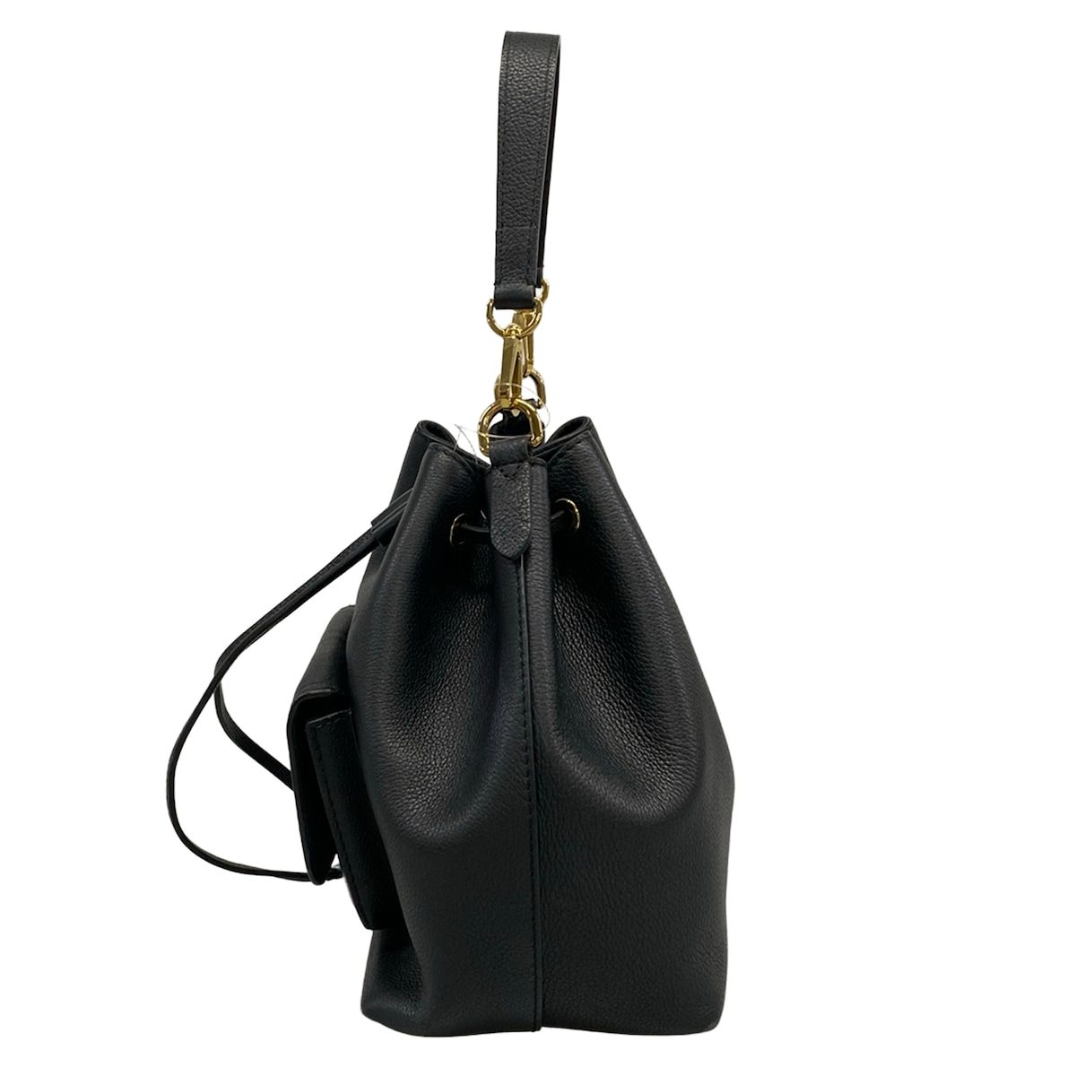 Louis Vuitton Shoulder Bag Lockme Bucket NV Noir Leather Cowhide — view 4