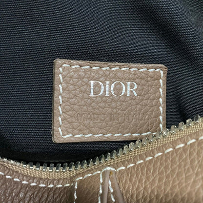 Dior Shoulder Bag Brown Khaki White Leather — view 8