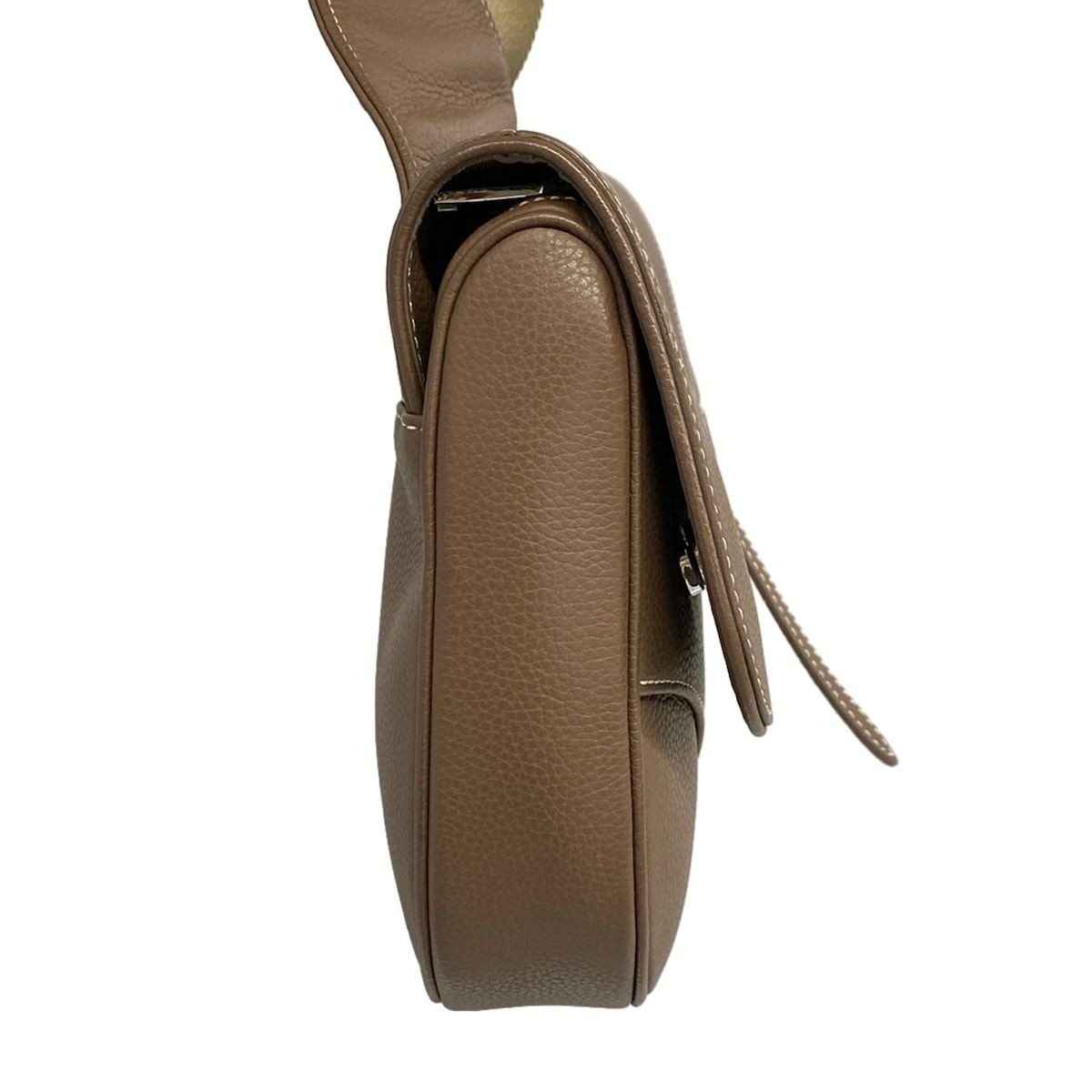 Dior Shoulder Bag Brown Khaki White Leather — view 2