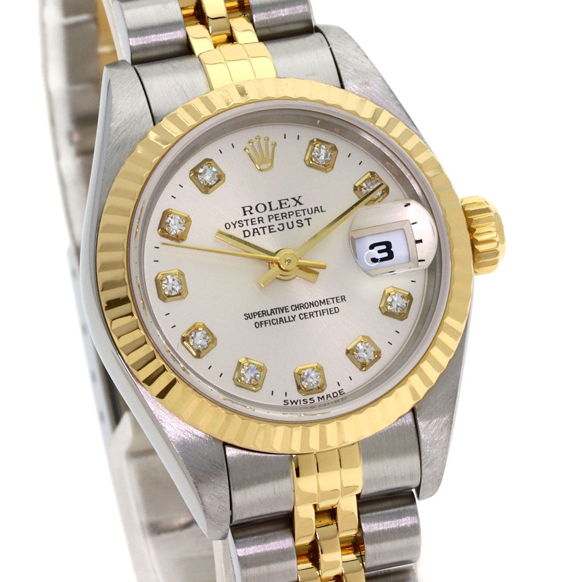 Rolex Datejust Diamond Watch SS Yellow Gold 18k — view 4