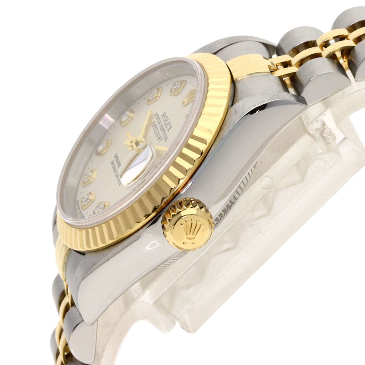Rolex Datejust Diamond Watch SS Yellow Gold 18k — view 5