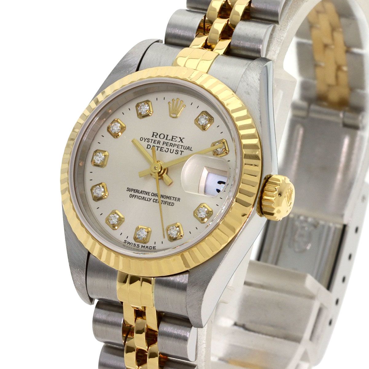 Rolex Datejust Diamond Watch SS Yellow Gold 18k — view 3