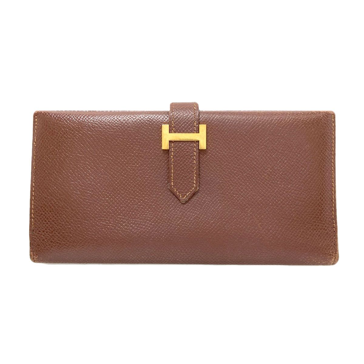 Hermes Bearn Classic Gold Wallet Epsom