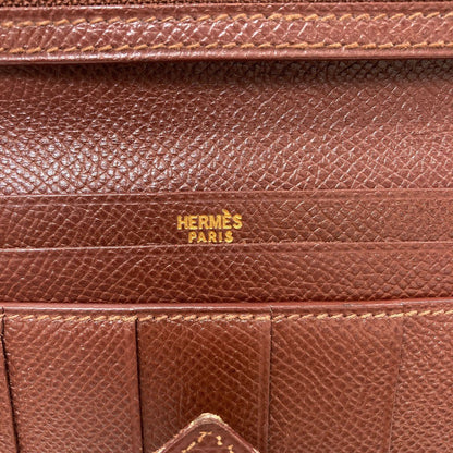 Hermes Bearn Classic Gold Wallet Epsom — view 6