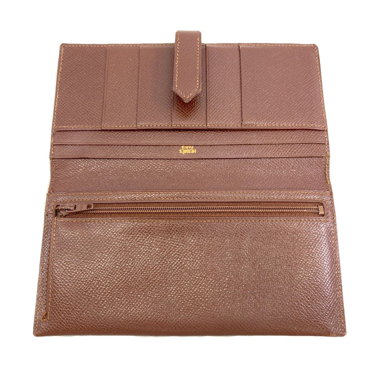 Hermes Bearn Classic Gold Wallet Epsom — view 4