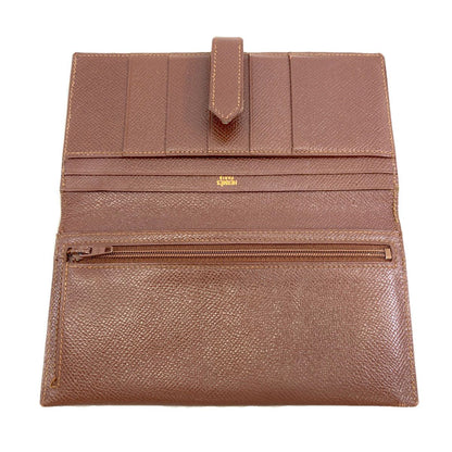 Hermes Bearn Classic Gold Wallet Epsom — view 4