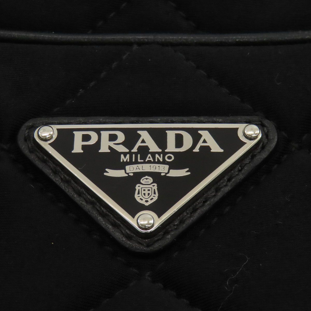 Prada Quilted 2-Way Handbag Cotton Canvas — view 9