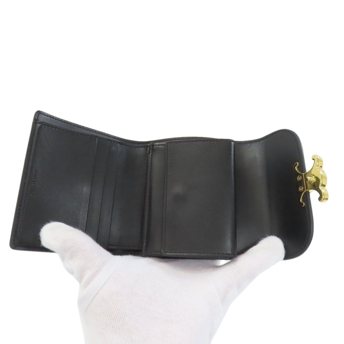 Celine Small Flap Wallet Trio Bifold Leather — view 5