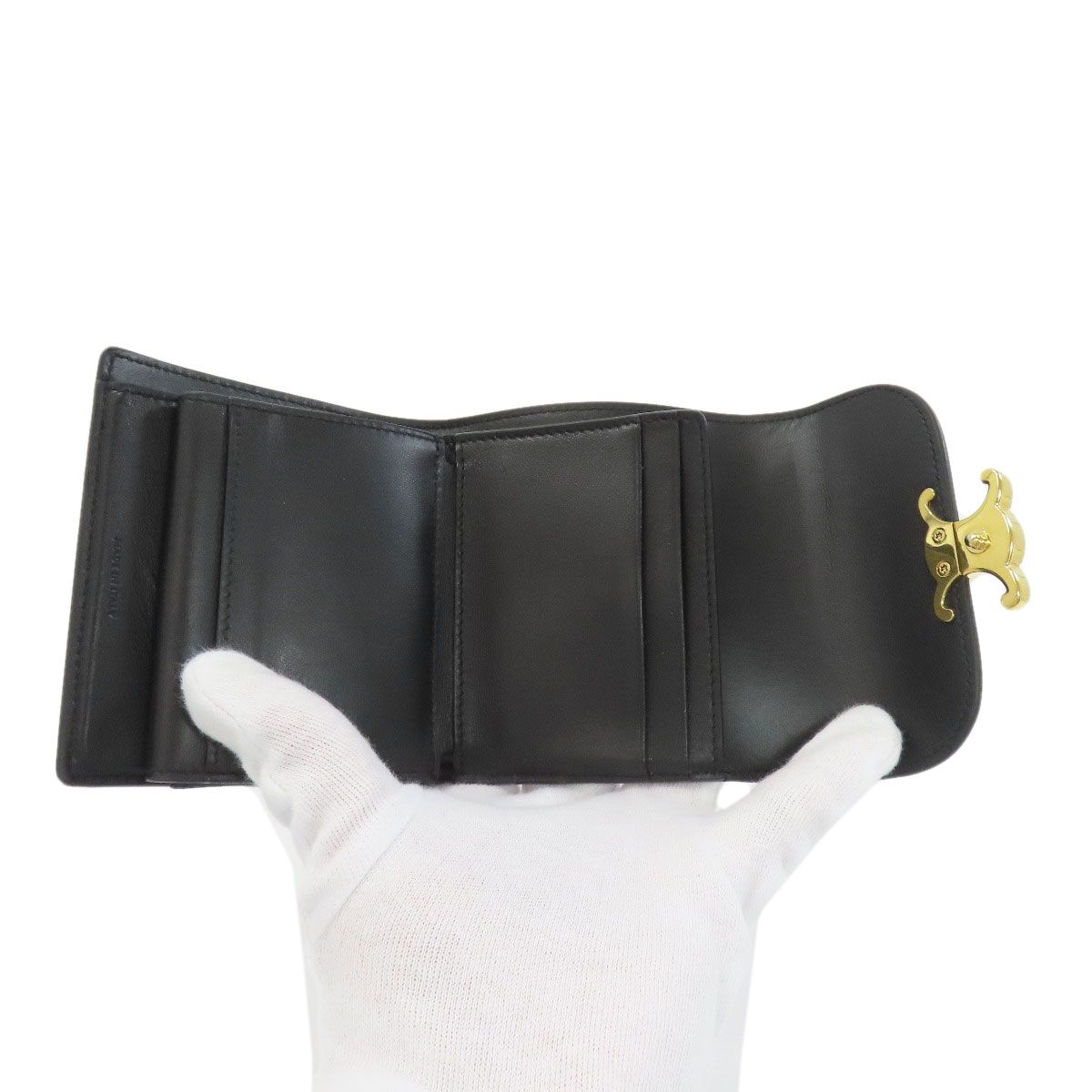 Celine Small Flap Wallet Trio Bifold Leather — view 6