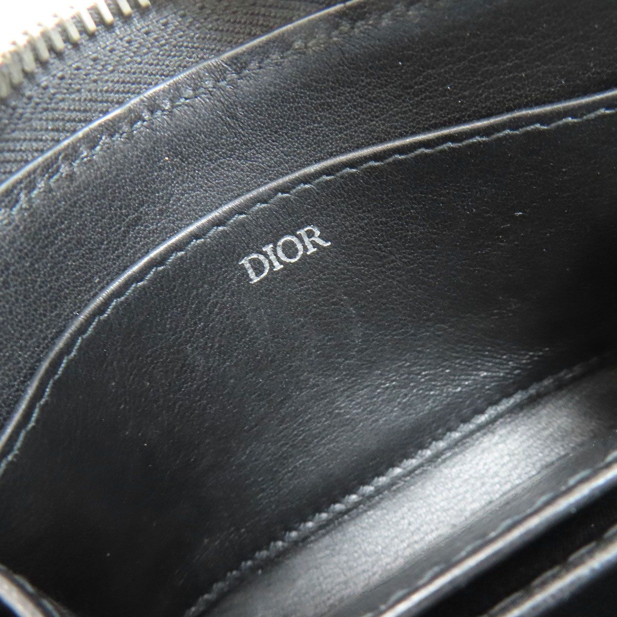 Dior White Oblique Jacquard Card Case Canvas — view 8