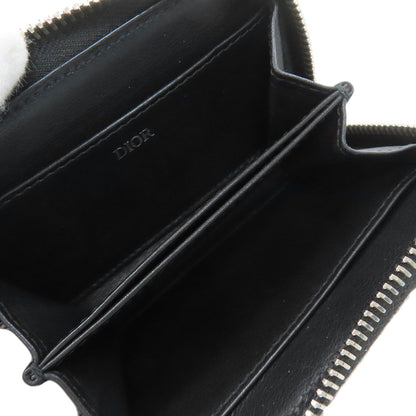 Dior White Oblique Jacquard Card Case Canvas — view 4