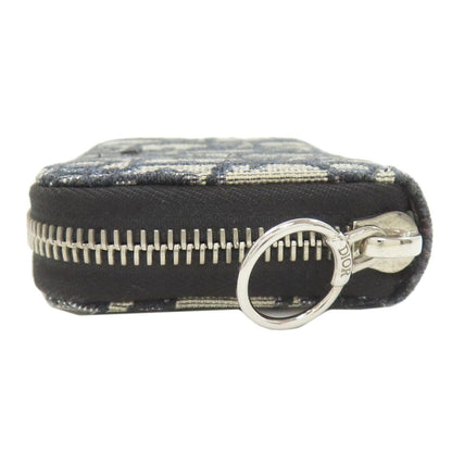 Dior White Oblique Jacquard Card Case Canvas — view 3