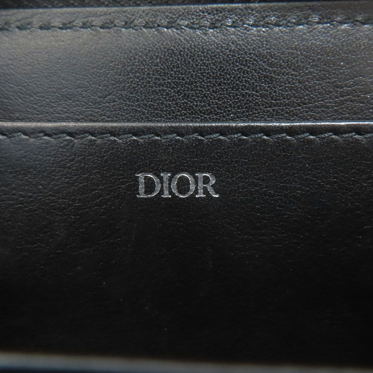 Dior White Oblique Jacquard Card Case Canvas — view 5