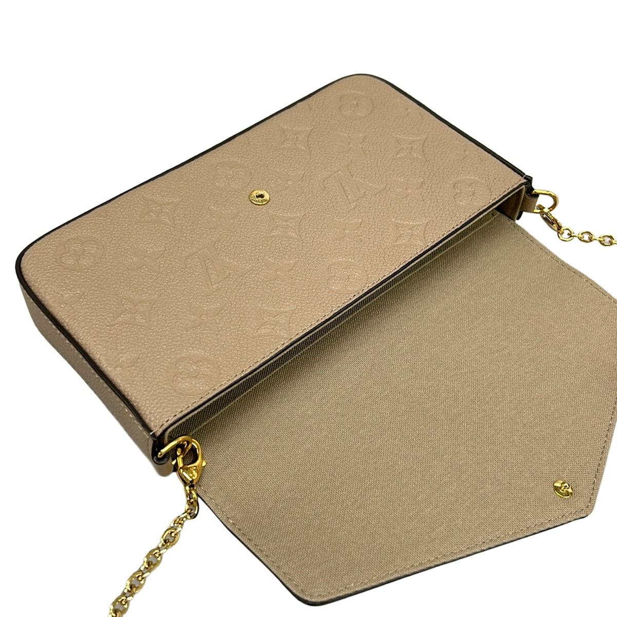 Louis Vuitton Wallet Monogram Empreinte Pochette Felicie Tourtle Leather Cowhide — view 3