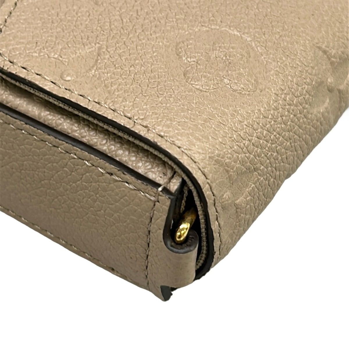 Louis Vuitton Wallet Monogram Empreinte Pochette Felicie Tourtle Leather Cowhide — view 7