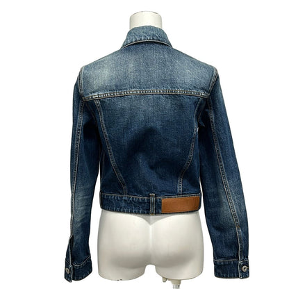 Loewe Jean 32 XS Navy Blue Long Sleeve Spring Autumn Cotton Jacket — view 2