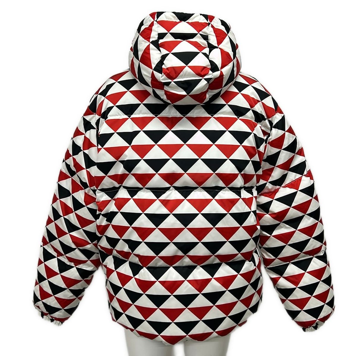 Prada Down Jacket M Red White Black Long Sleeve Zip Up Winter — view 2