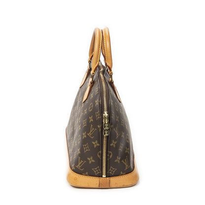 Louis Vuitton Alma Brown Monogram Canvas Handbag — view 4