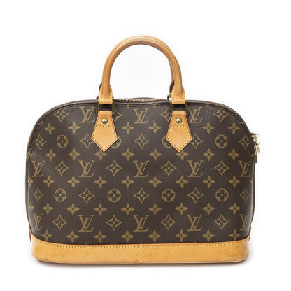 Louis Vuitton Alma Brown Monogram Canvas Handbag — view 5