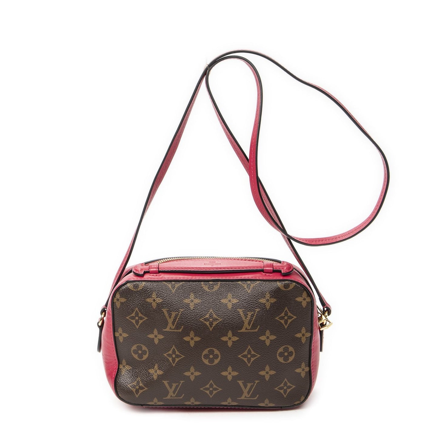 Louis Vuitton Saintonge Brown Fuchsia Monogram Canvas Messenger — view 5