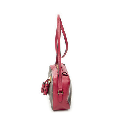 Louis Vuitton Saintonge Brown Fuchsia Monogram Canvas Messenger — view 3
