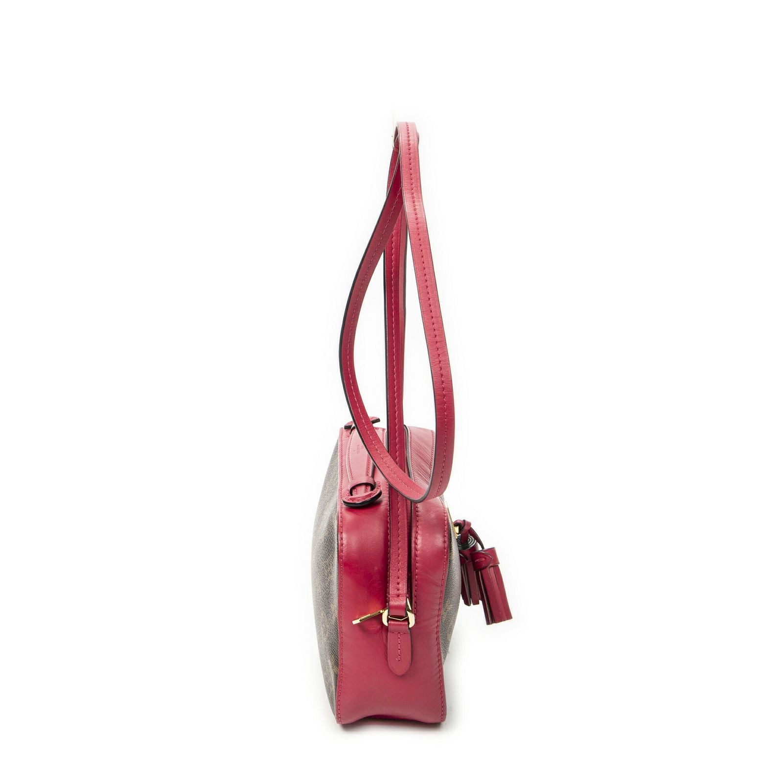 Louis Vuitton Saintonge Brown Fuchsia Monogram Canvas Messenger — view 4