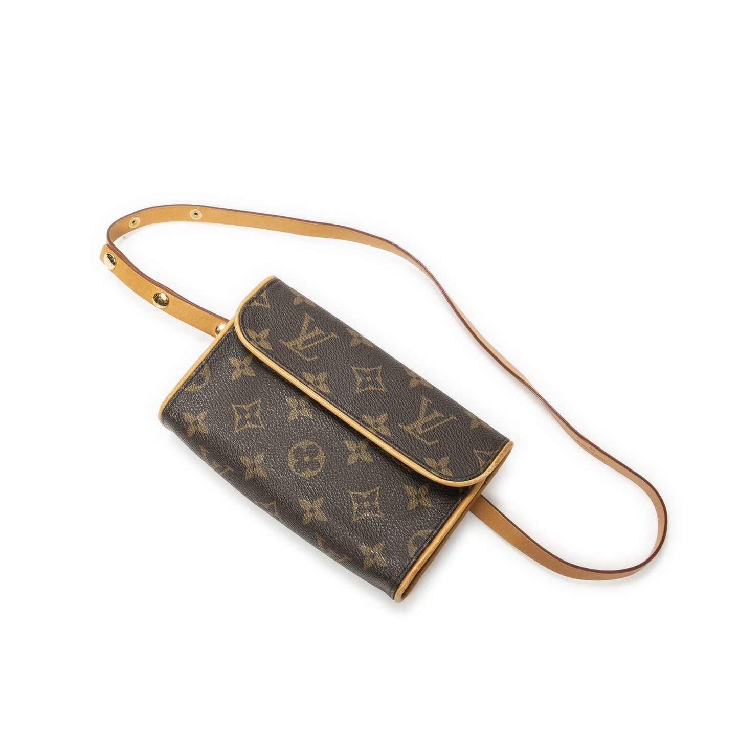 Louis Vuitton Pochette Florentine Brown Monogram Canvas Handbag