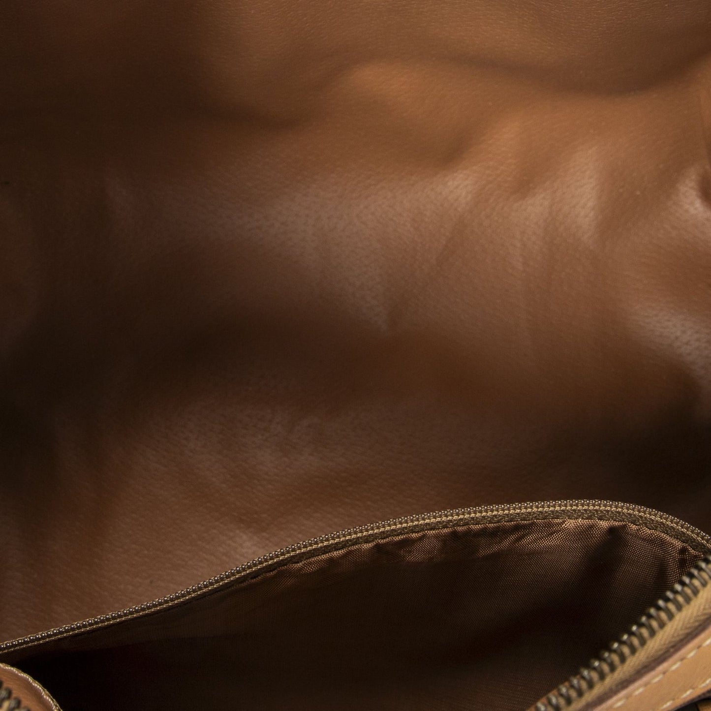Celine Vintage Small Boston Brown Beige Macadam Canvas Shoulder — view 9