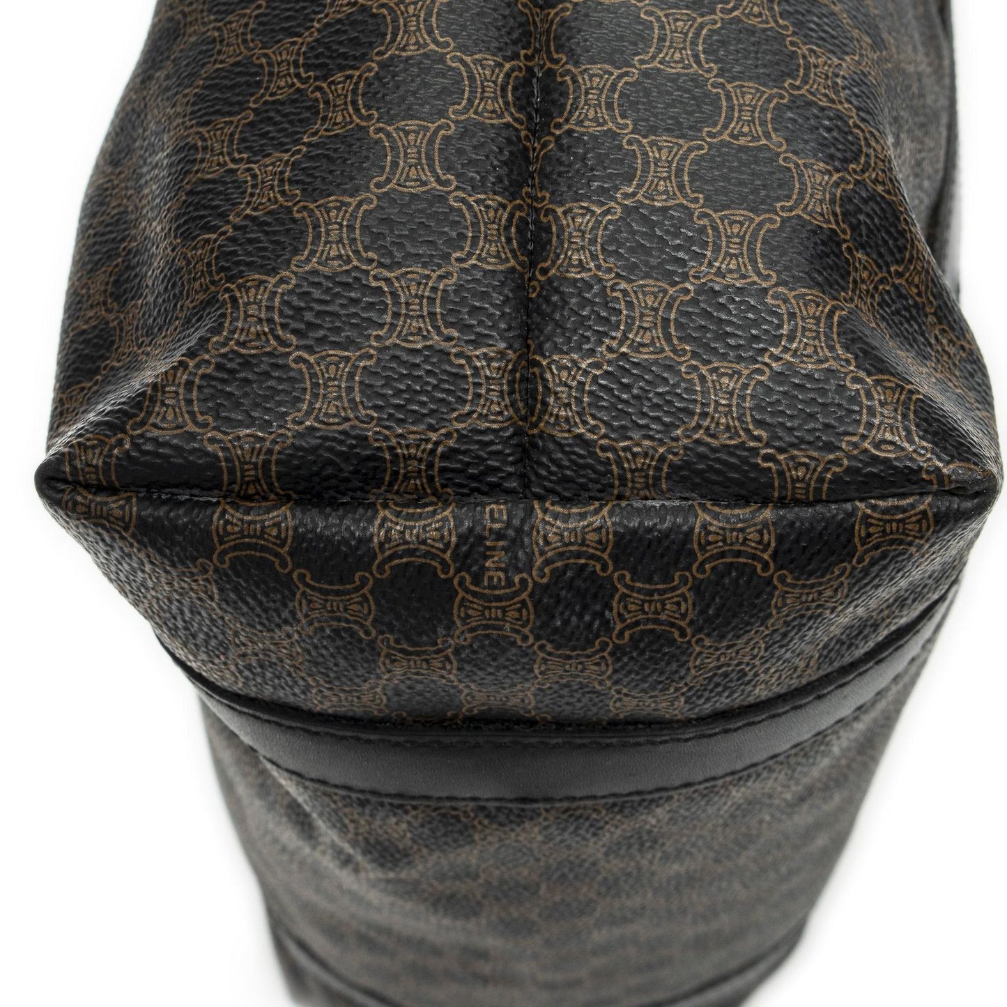 Celine Vintage Shopping Tote Black Macadam Canvas — view 8