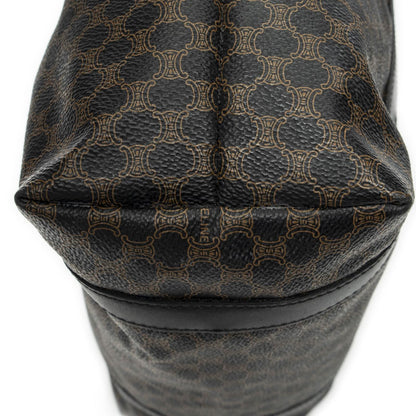 Celine Vintage Shopping Tote Black Macadam Canvas — view 8