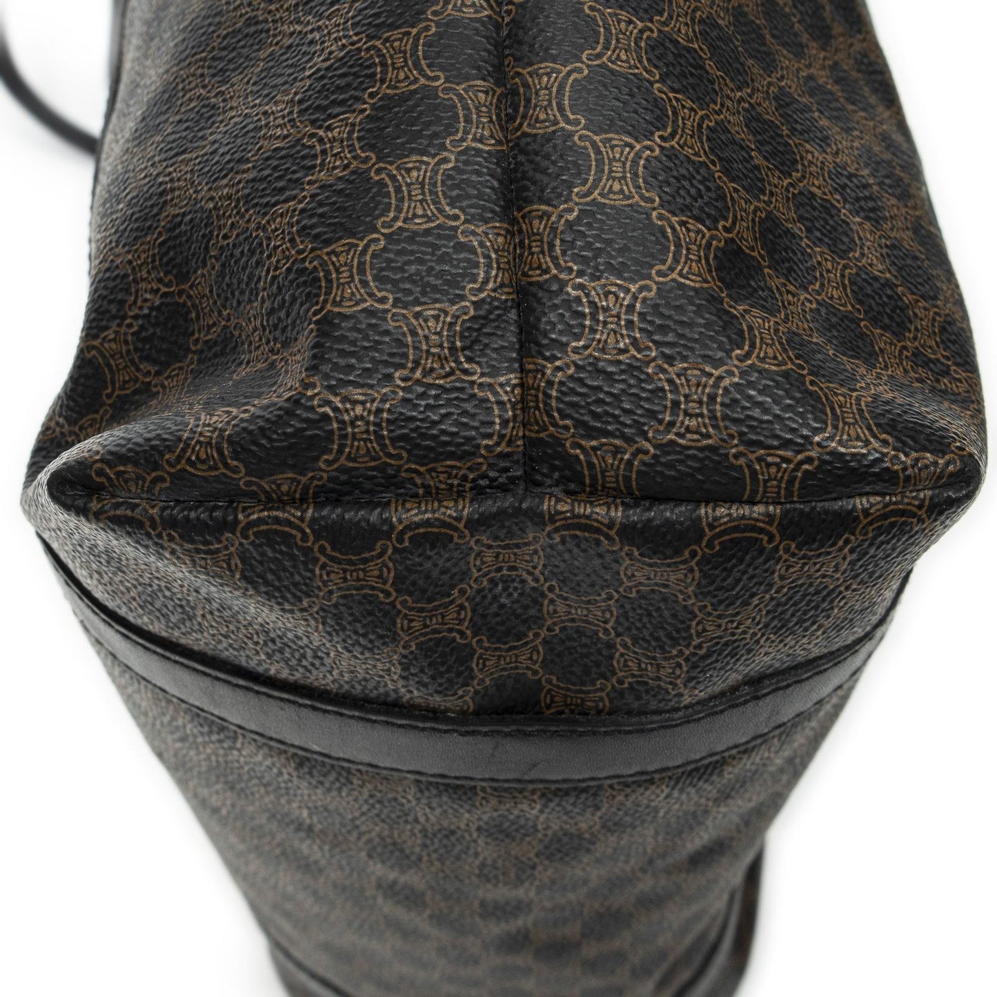 Celine Vintage Shopping Tote Black Macadam Canvas — view 7