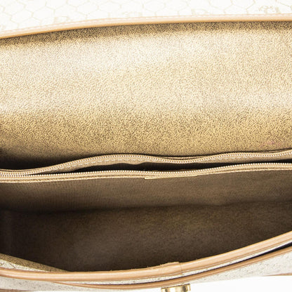 Dior Vintage Crossbody Beige Brown Honeycomb Canvas — view 9