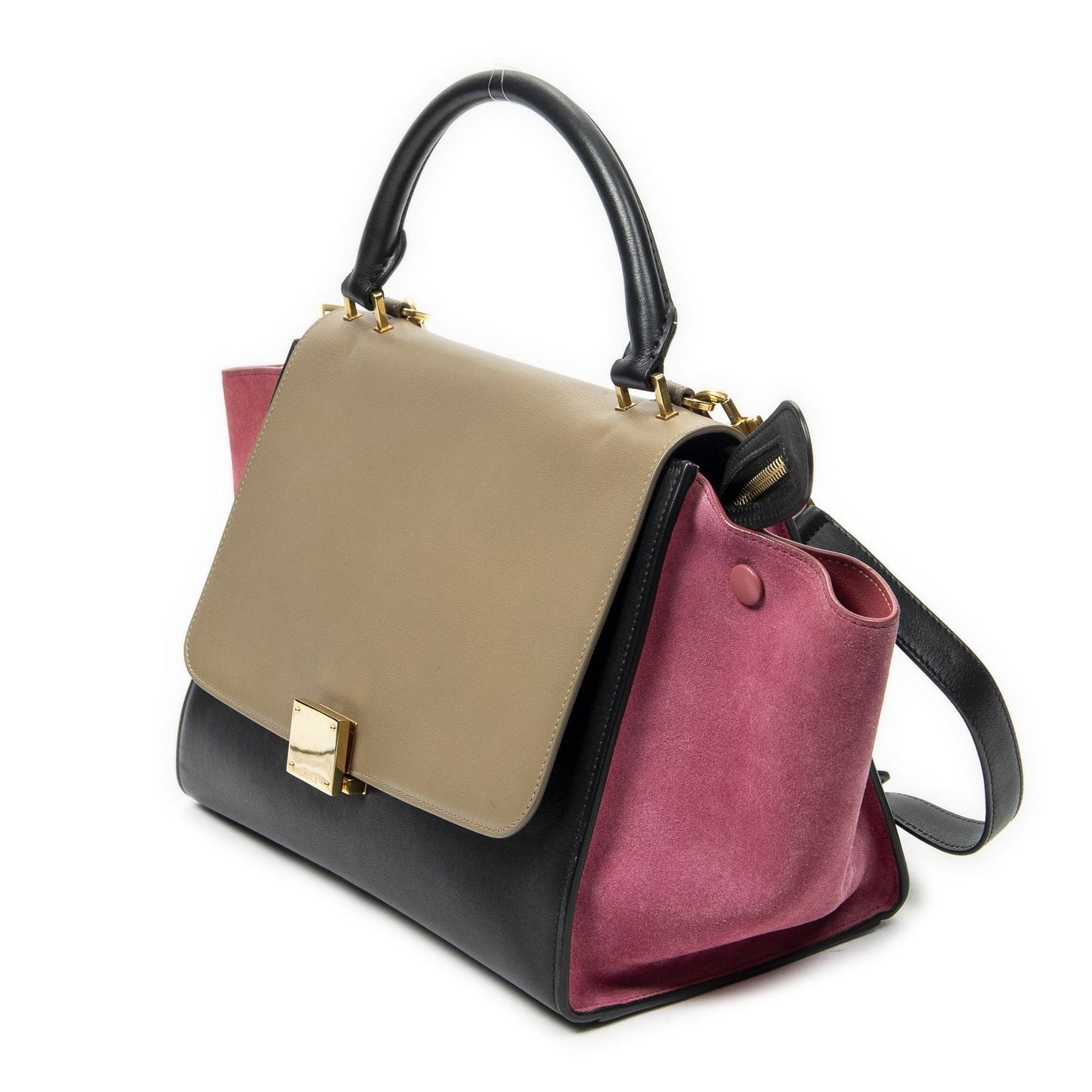 Celine Black Pink calfskin Leather Messenger — view 2