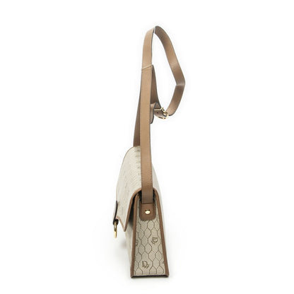 Dior Vintage Crossbody Beige Brown Honeycomb Canvas — view 3
