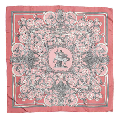 Hermes Scarf Light Pink Gray Silk — view 2