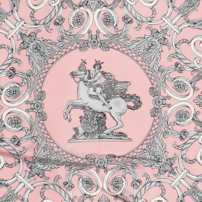 Hermes Scarf Light Pink Gray Silk — view 3