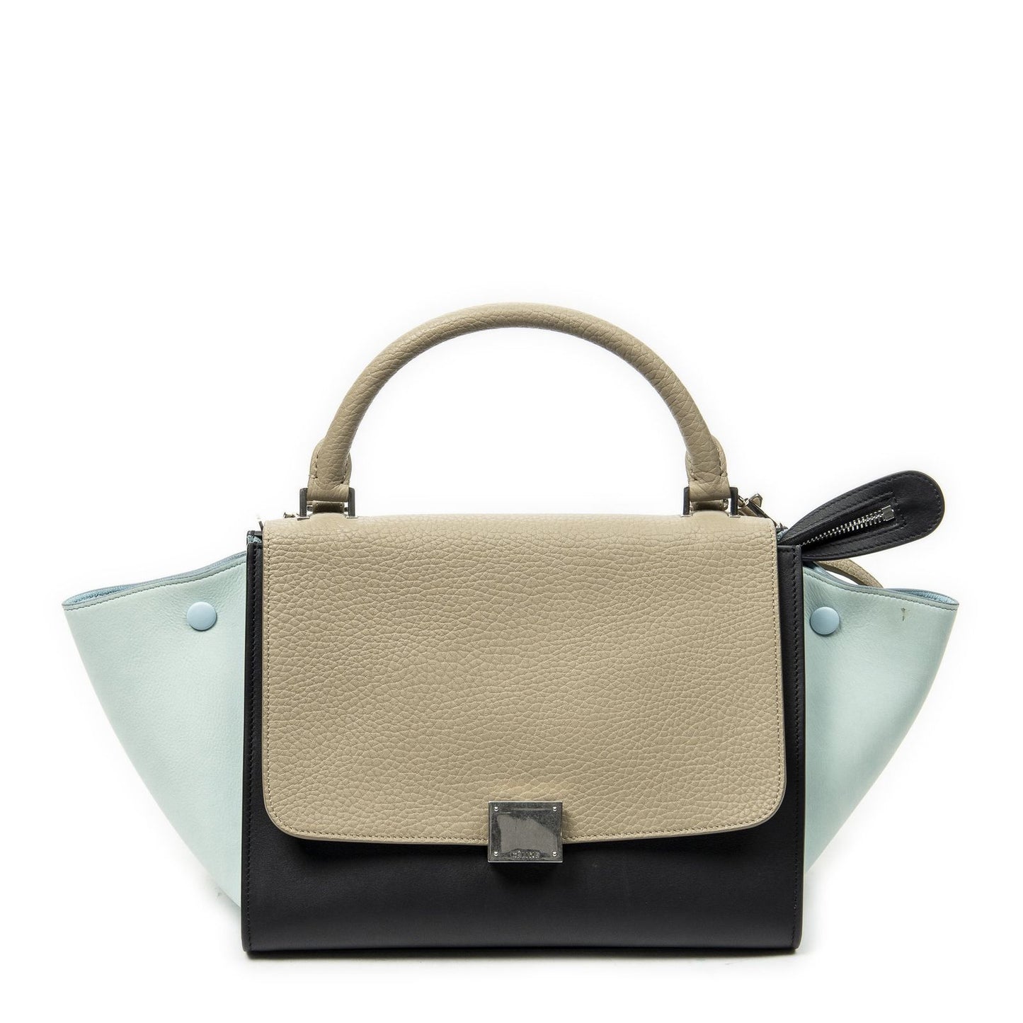 Celine Black Light Blue calfskin Leather Messenger