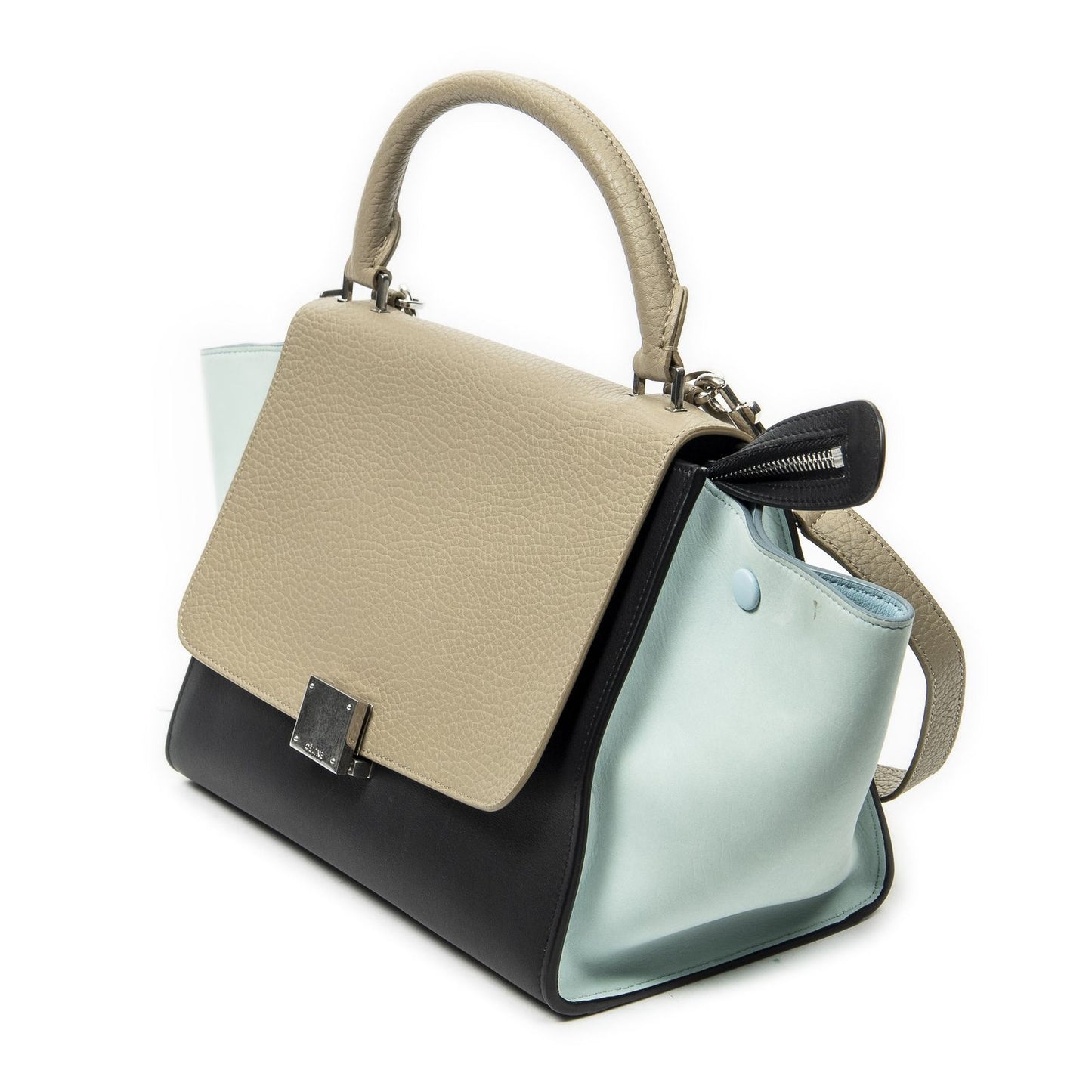 Celine Black Light Blue calfskin Leather Messenger — view 2