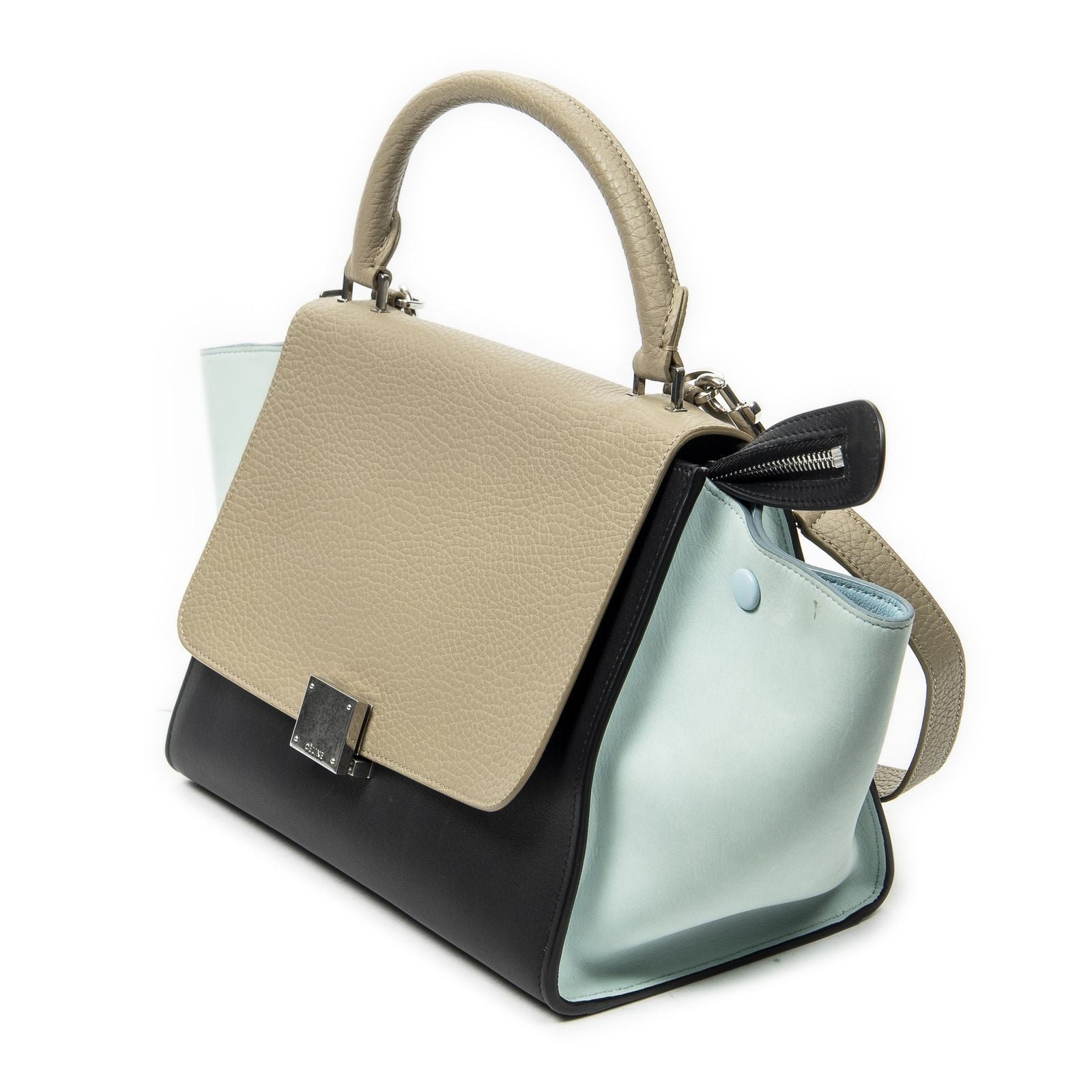 Celine Black Light Blue calfskin Leather Messenger — view 2