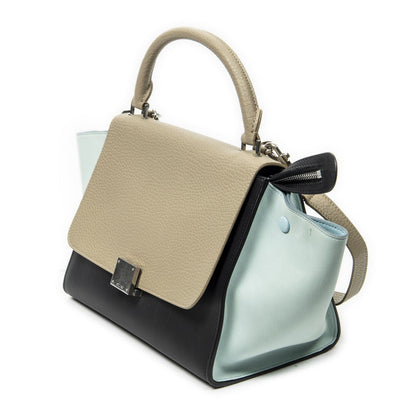 Celine Black Light Blue calfskin Leather Messenger — view 2