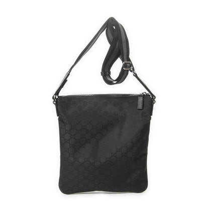 Gucci Small Front Zip Messenger Black GG Nylon Canvas — view 5