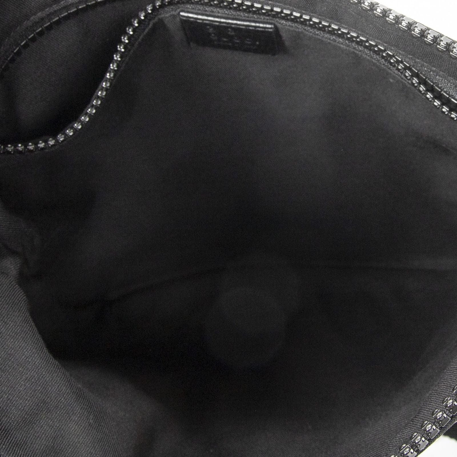 Gucci Small Front Zip Messenger Black GG Nylon Canvas — view 9