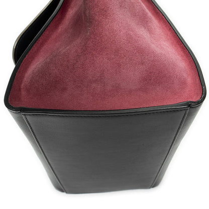 Celine Small Medium Swing Black Pink Top Calfskin Leather — view 8