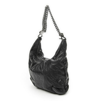 Gucci Medium Galaxy Chain Hobo Black Lambskin Leather — view 2
