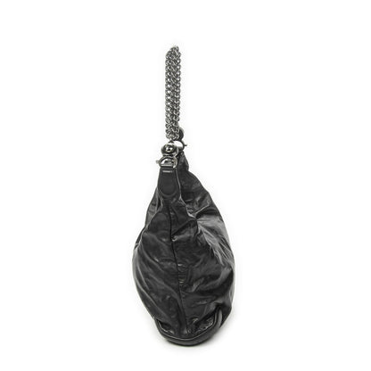 Gucci Medium Galaxy Chain Hobo Black Lambskin Leather — view 3