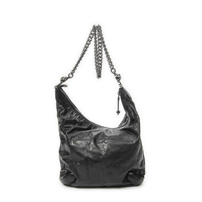 Gucci Medium Galaxy Chain Hobo Black Lambskin Leather — view 5