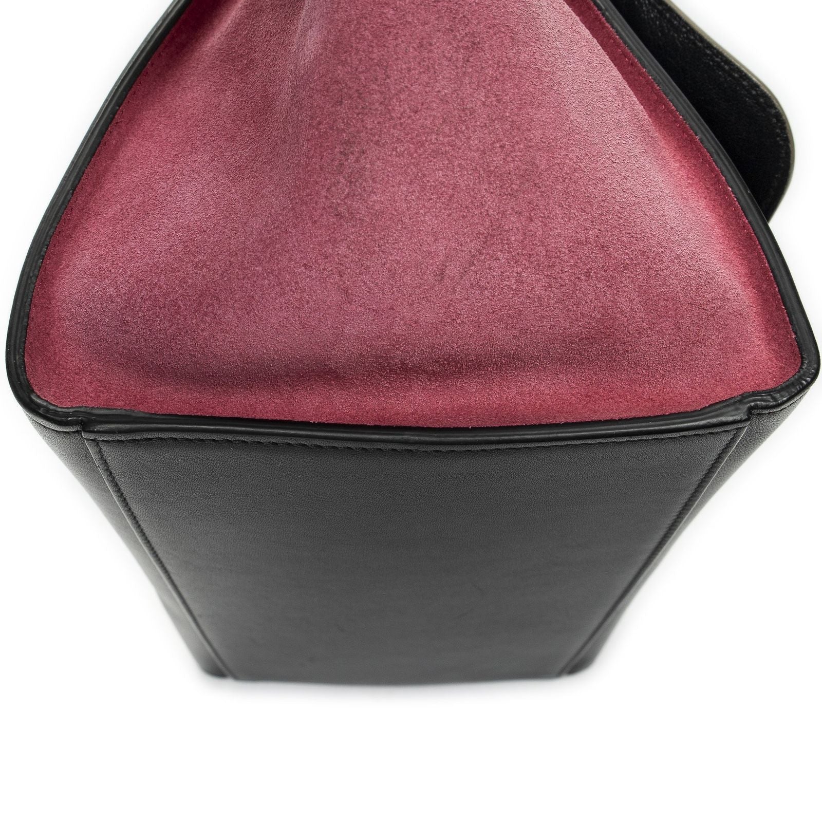 Celine Small Medium Swing Black Pink Top Calfskin Leather — view 7