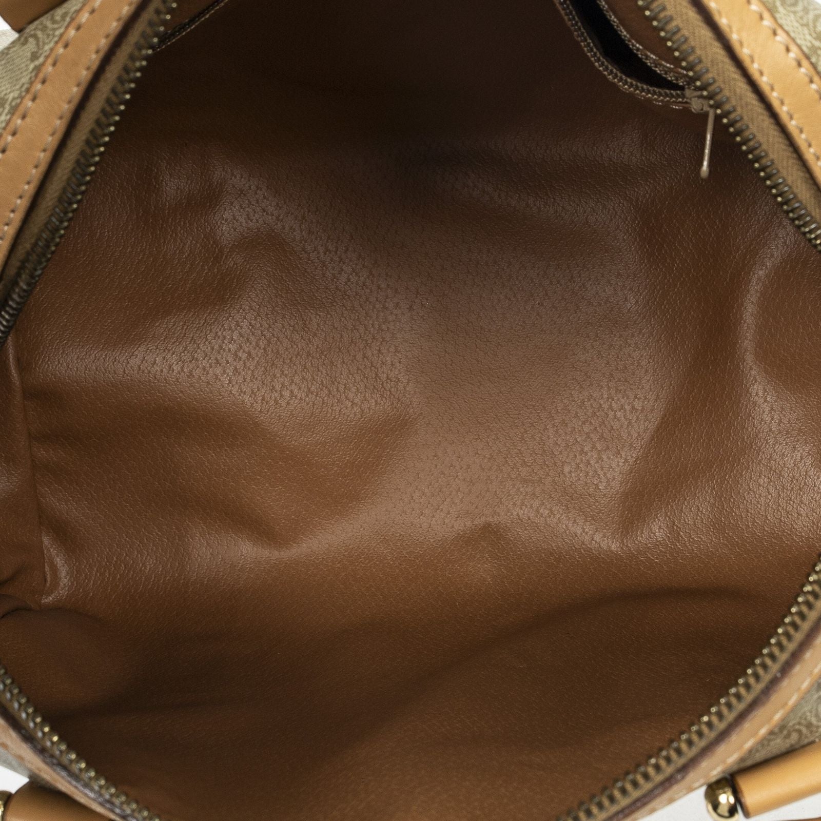 Celine Mini Boston Beige Macadam Canvas Shoulder — view 9