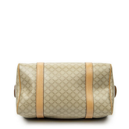Celine Mini Boston Beige Macadam Canvas Shoulder — view 6