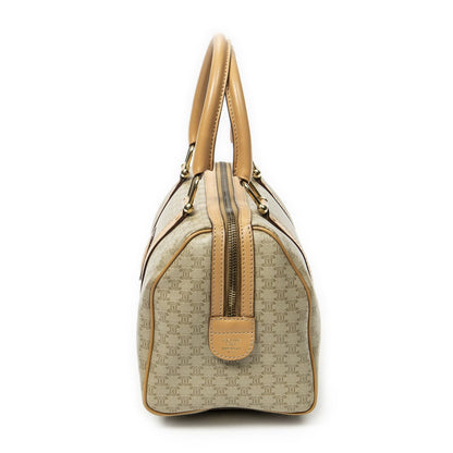 Celine Mini Boston Beige Macadam Canvas Shoulder — view 3